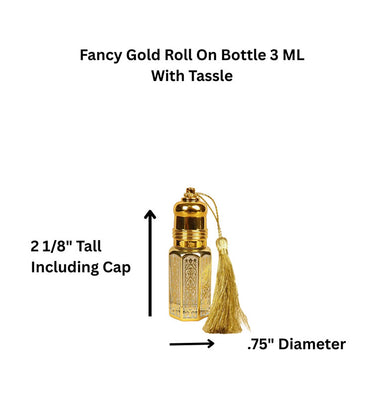 Fancy Gold Roll On Bottles for Anointing Oil with Tassel