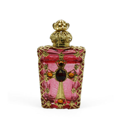 Pink Cross Jeweled Bottle
