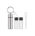 Silver Oil Container with 2 Glass Vials for Anointing Oil, Perfume or Essential Oils.